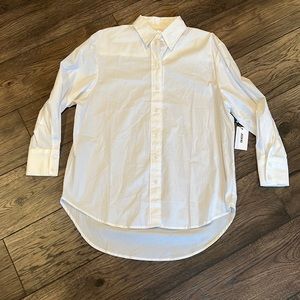 Jason Wu Poplin Cotton Button down Shirt Blouse White size Small